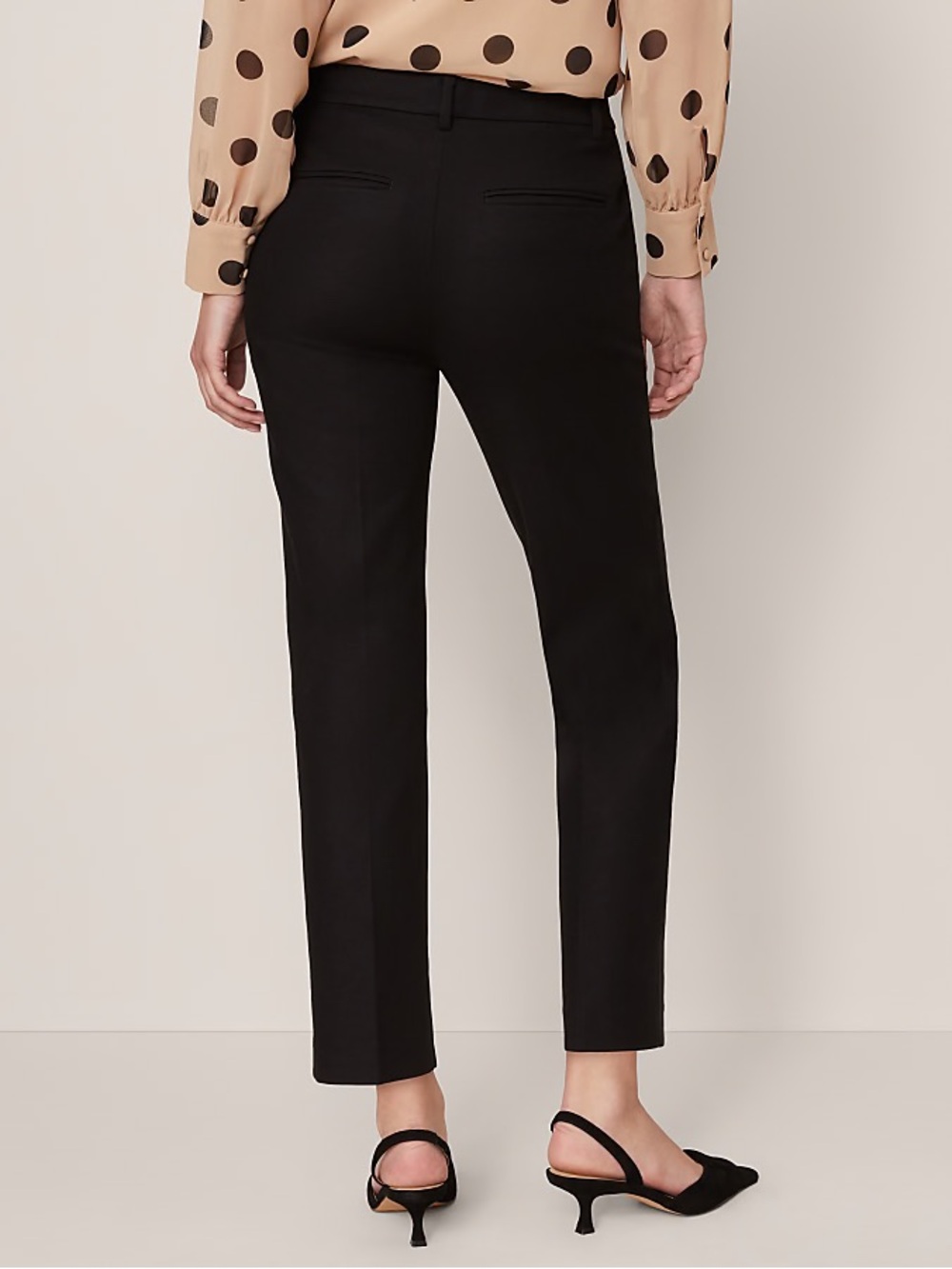 Ann Taylor Eva High Rise Ankle Pant in Black - Curvy